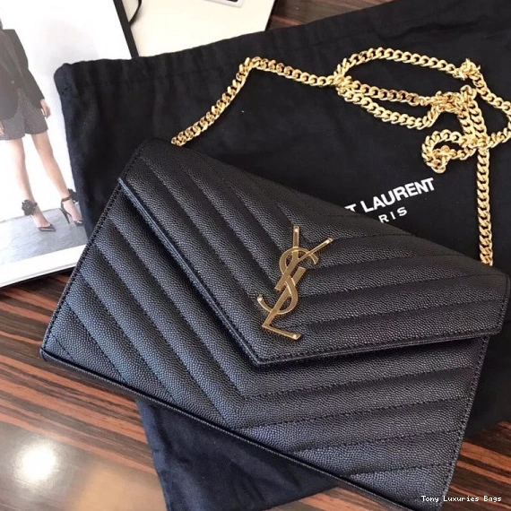 Tony Luxuries MATELASSÉ YSL WALLET CHAIN CASSANDRE 0710